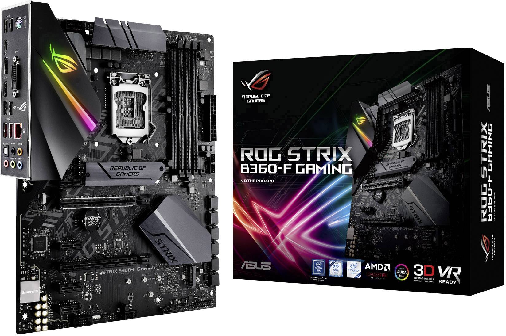 Asus ROG STRIX B360-F GAMING Motherboard PC base Intel® 1151v2 Form factor ATX Motherboard chipset Intel® B360