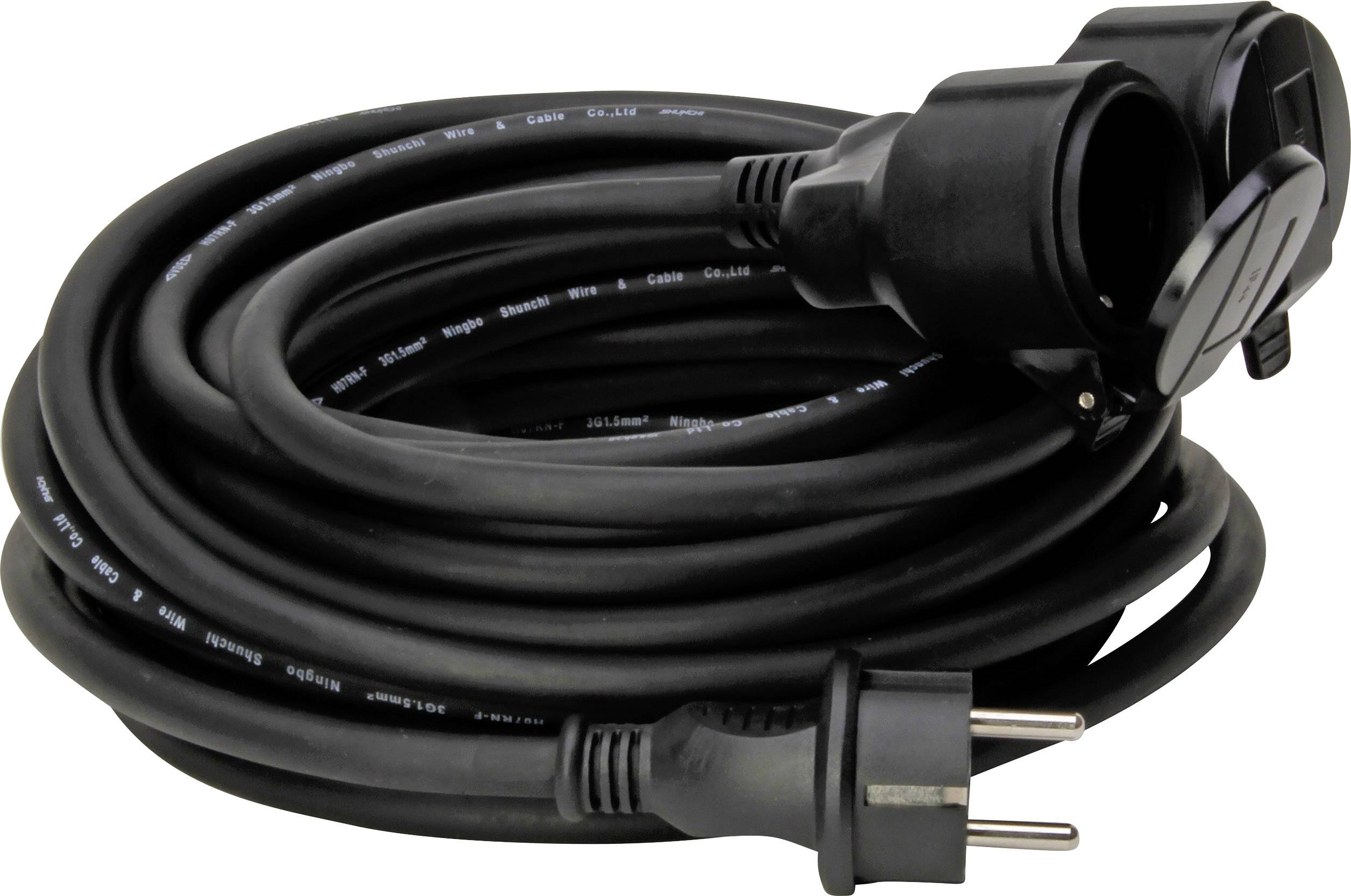 Image of Kopp 145211048 Current Cable extension 16 A Black 10.00 m H07RN-F 3x1,5 mm² suitable for outdoor use