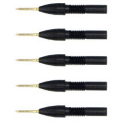 Five black, radial precision tools with gold-coloured tips, arranged in a vertical row.
