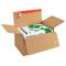An open cardboard box containing a pack of 'Navigator' printer paper.