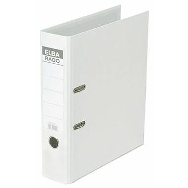 Elba Folder Rado brillant A4 Spine width: 80 mm White 2 brackets 100022618