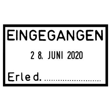 'Stamp with text: RECEIVED 28 June 2020 Completed' and a dotted line.