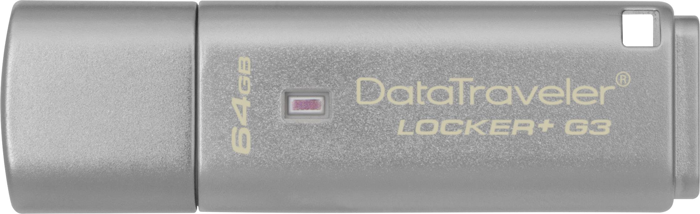 Kingston DataTraveler Locker+ G3 USB stick 64 GB Silver DTLPG3/64GB USB 3.2  1st Gen (USB 3.0) | Conrad.com