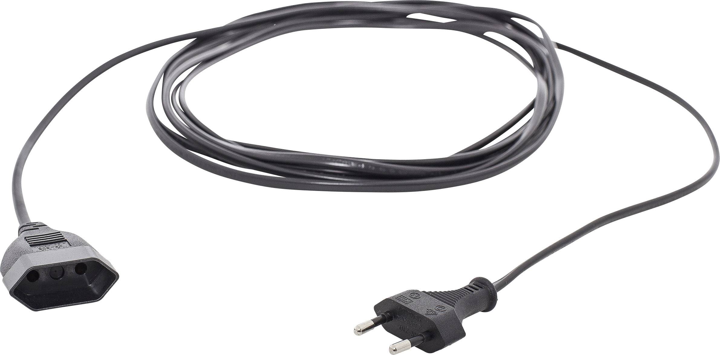 HAWA R694 Current Cable extension 2.5 A Black 2.00 m H03VVH2-F 2X 0,75 mm² ribbon-0