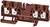 Brown two-tier plastic screw terminal block with three connections, suitable for wiring and electrical installations.