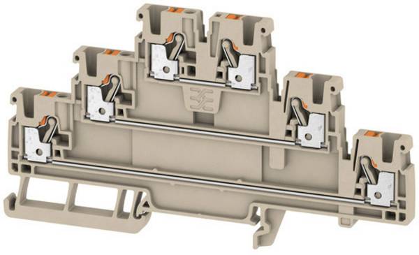 Weidmüller 2428510000 Triple port continuity 5.1 mm Pull spring Beige 50 pc(s)