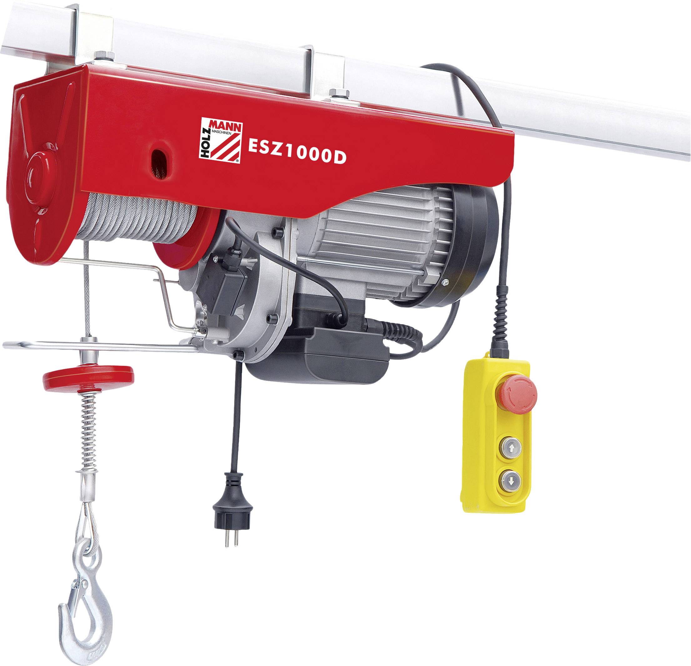 Holzmann Maschinen ESZ1000D_230V Electric block and tackle Load capacity (incl. pulley) 1000 kg Load capacity (without pulley) 500 kg