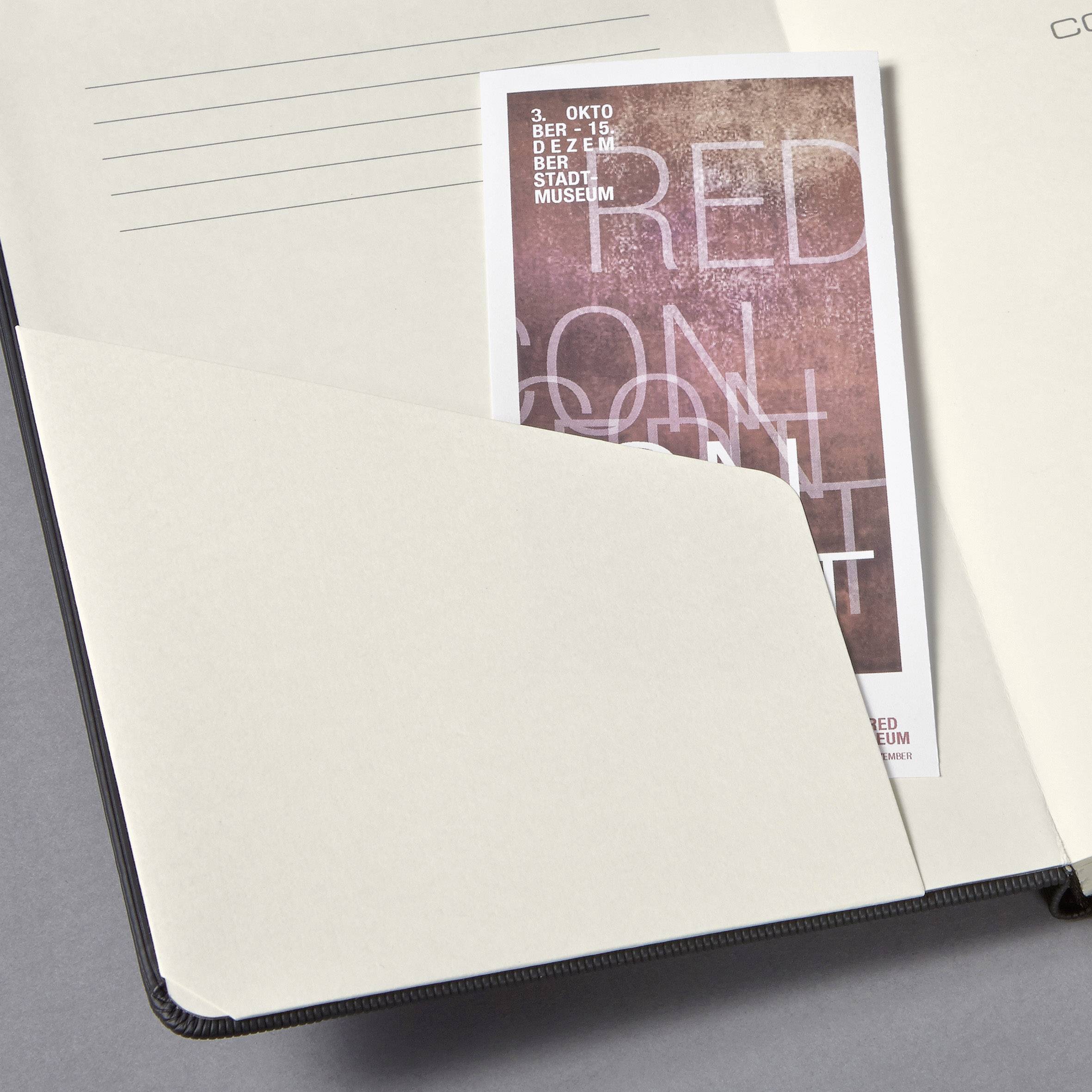 An entrance ticket to the city museum is tucked inside an open notebook. Date on the ticket: 3rd October.