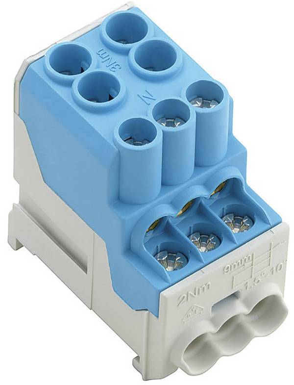 Weidmüller 1561920000 Distributor serial terminal Screws Blue 3 pc(s)