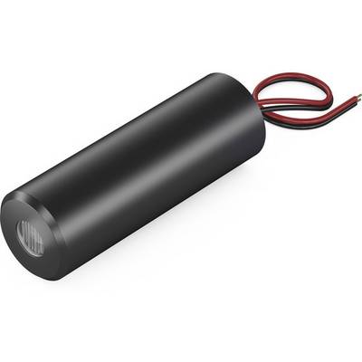Black cylindrical battery with two protruding cables on the right side.