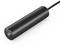 Black cylindrical sensor with a cable leading out from one end. Primarily used for detection or measurement.