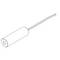 A cylindrical sensor with two protruding wires, used for detecting objects or conditions in technical applications.