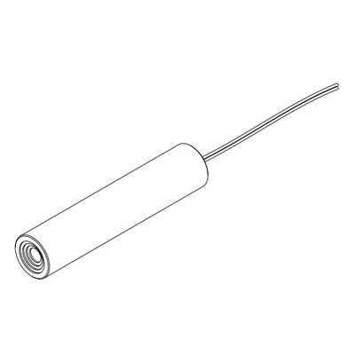 A linear sketch of a cylindrical sensor with a cable on the right-hand side.