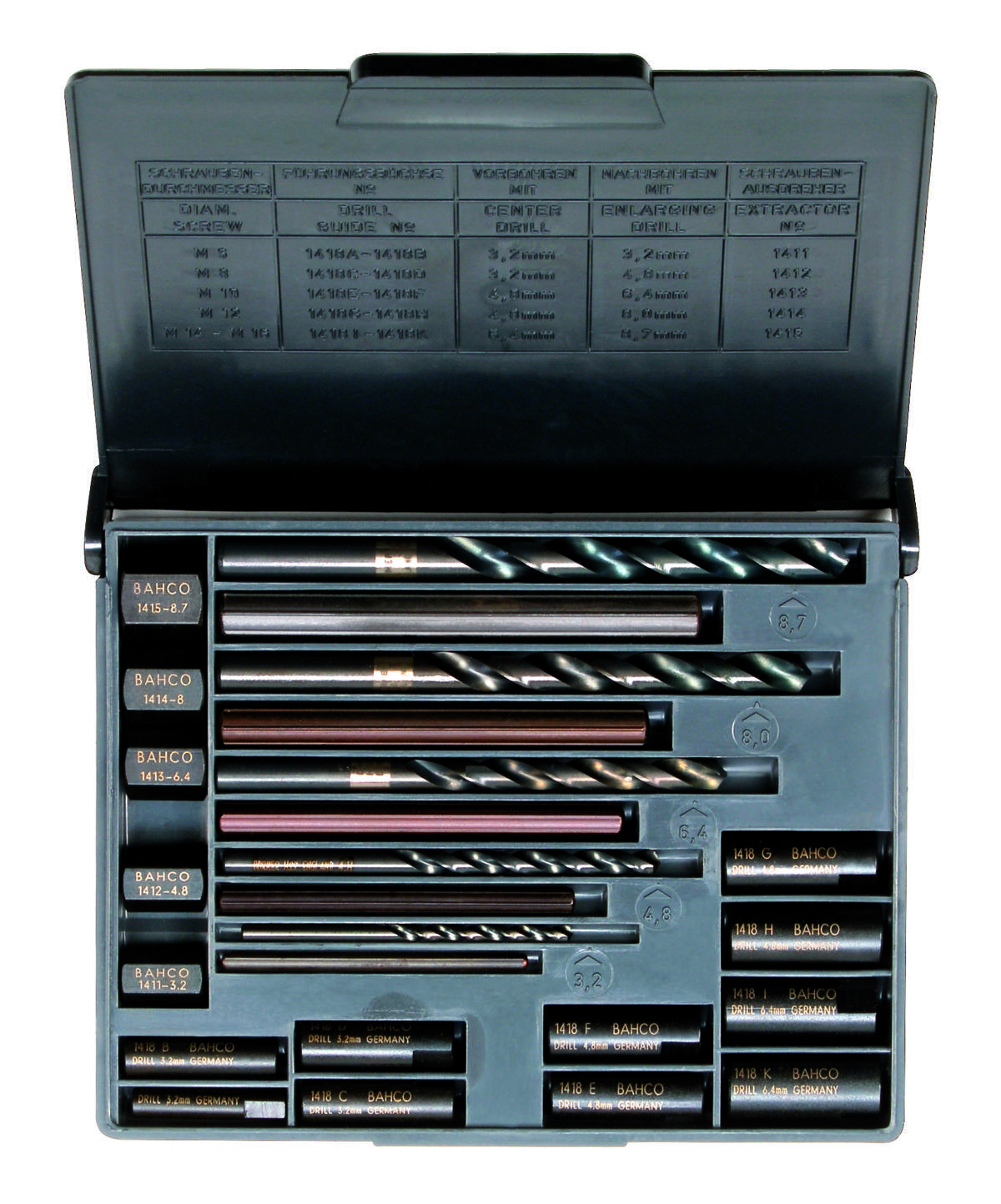 Bahco 1418S Screw extractor set