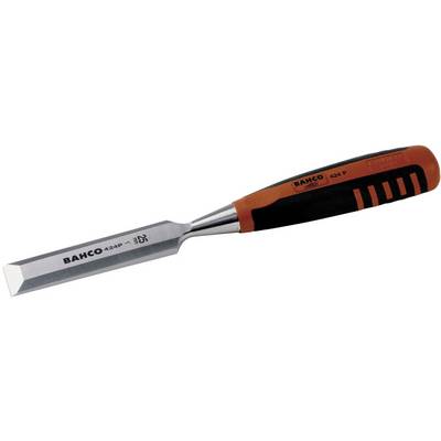 Wood chisel with stainless steel blade and ergonomic, two-tone handle. Suitable for precise woodworking and carving.