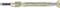 A gold-coloured, adjustable screwdriver with a knurled handle and interchangeable bit lies on a white background.