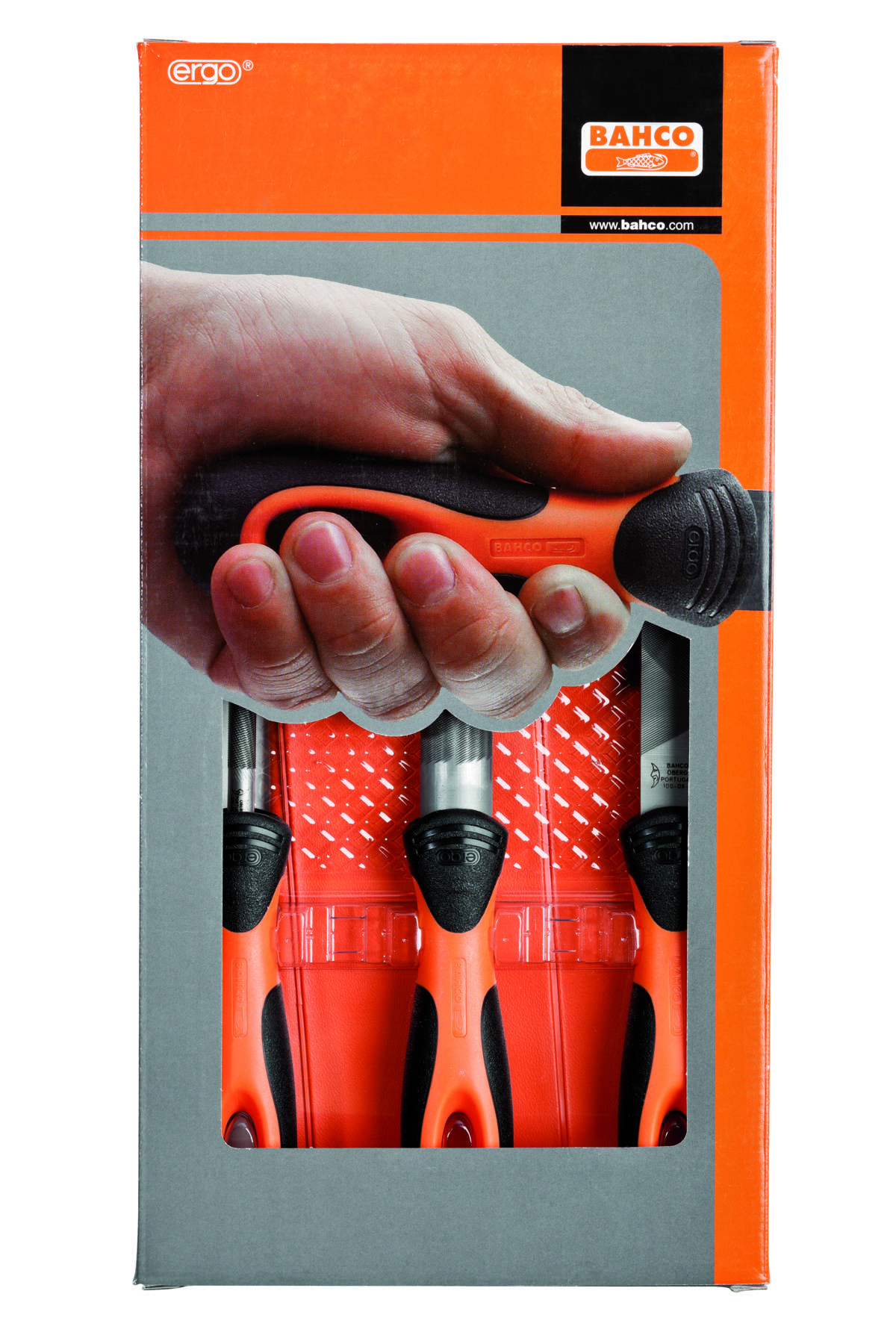 Bahco 1-473-08-2-2 Ergo File Set, 3-piece 200 mm cut 2. 1 pc(s)