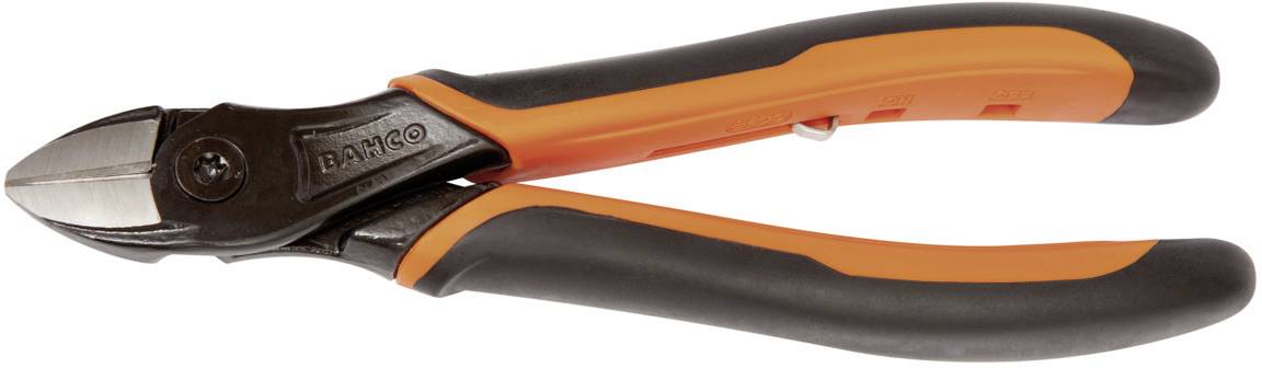 Side cutters with orange and black handles, suitable for cutting wires or thin metals.