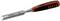 Chisel with ergonomic handle and gleaming blade, Bahco brand. Ideal for woodworking and precision cuts.