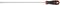 Long screwdriver with a black, ergonomic handle and orange accents, suitable for hard-to-reach areas.