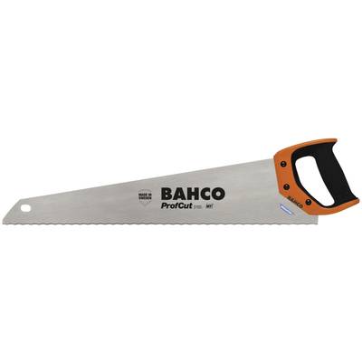 Hand saw with an ergonomic handle and teeth by 'BAHCO', model 'ProfCut', suitable for precision cuts in wood.