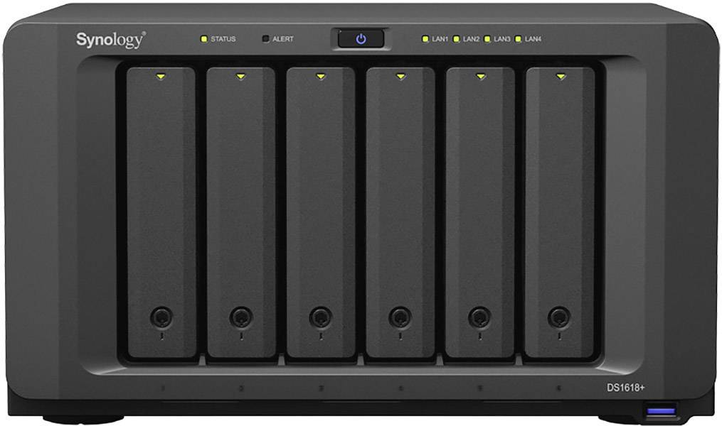 Synology DiskStation DS1618+ NAS server casing 6 Bay 2x M2 slot