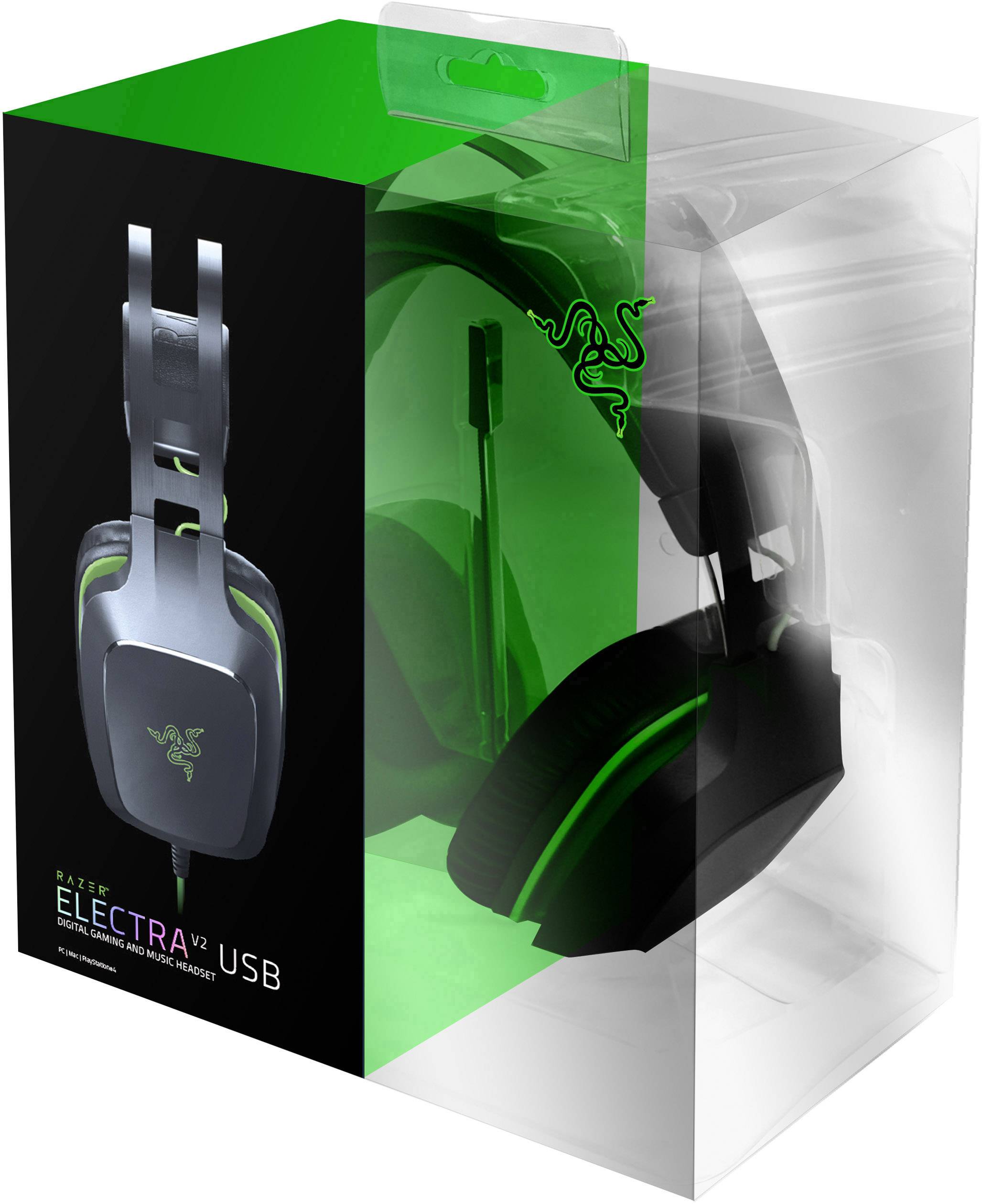 Electra V2 USB Gaming Over-ear headset Corded (1075100) Surround Black Volume control, Microphone mute | Conrad.com