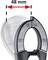 Cable clip holding a diameter of 48 mm, with arrows and a dotted line shown to clarify the dimensions.