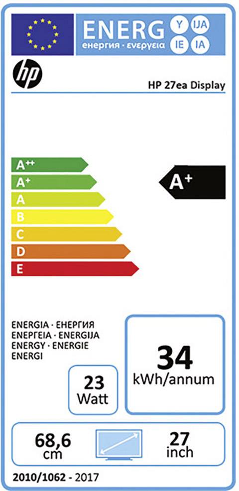 Hp 27fw Led 68 6 Cm 27 Inch Eec F A G 1920 X 1080 P Full Hd 5 Ms Hdmi Vga Ips Led Conrad Com