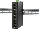 Renkforce 8-Port Fast Ethernet switch for DIN rail mounting