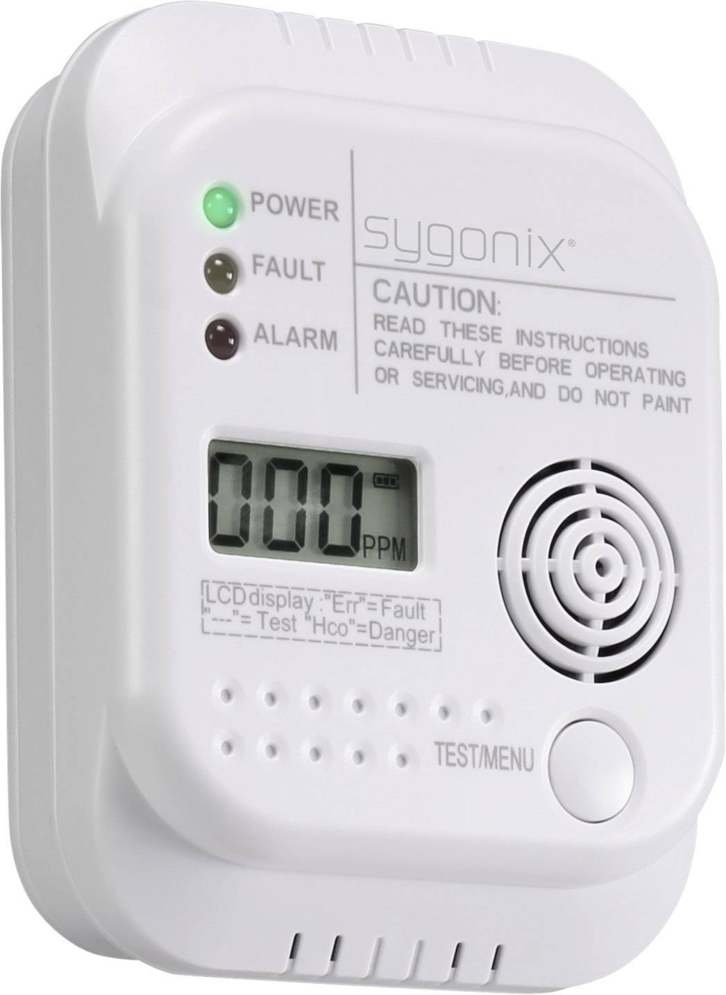 Sygonix Sy 3394944 Carbon Monoxide Detector Incl Built In Sensor Battery Powered Detects Carbon 2528