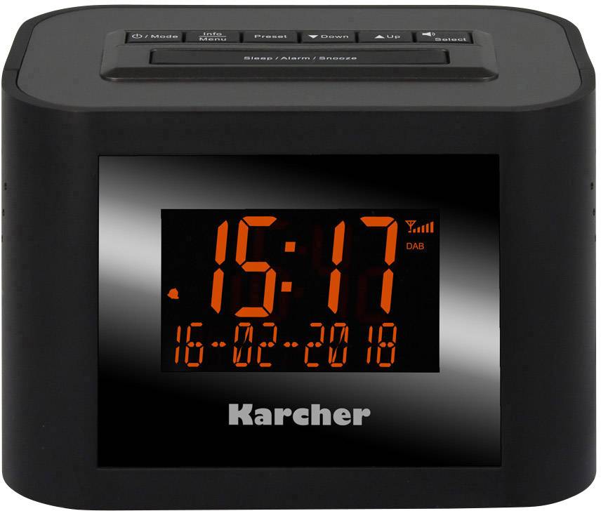 Eigenwijs garen Moeras Karcher DAB 2420 Radio alarm clock FM Black | Conrad.com