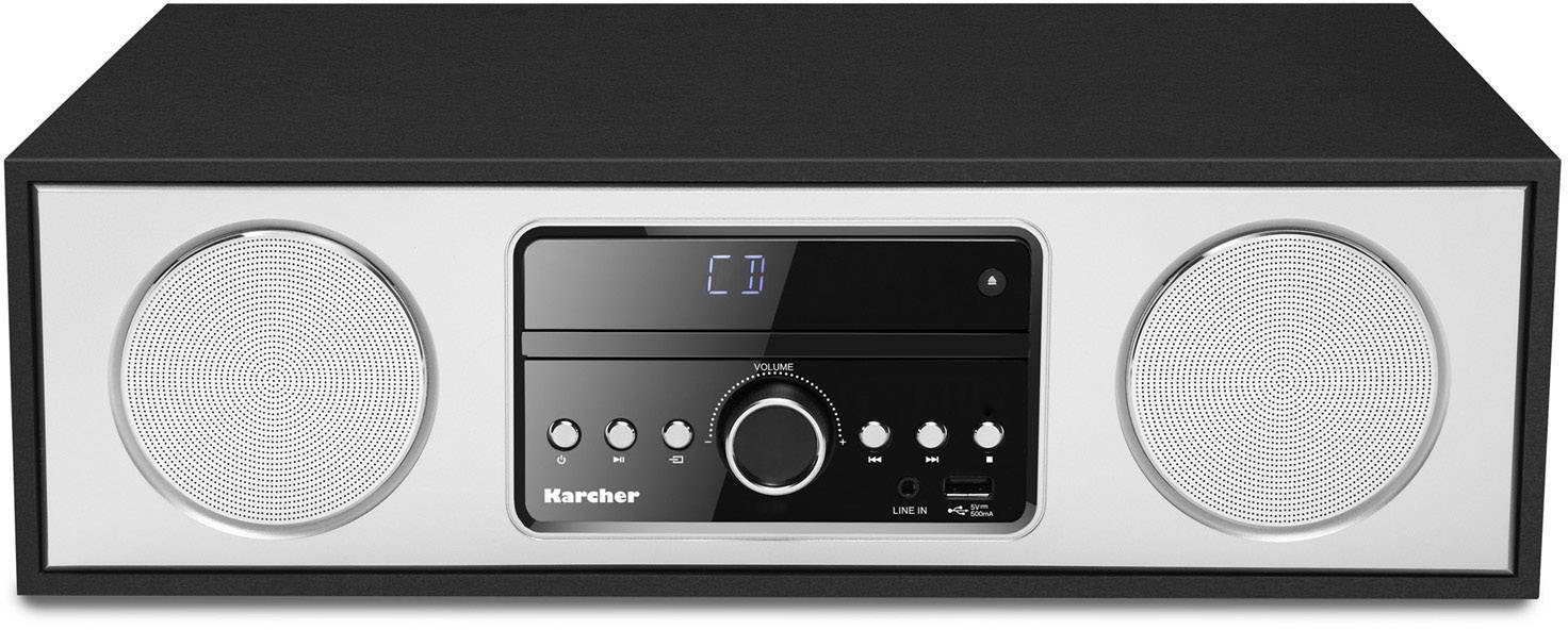 Karcher DAB 4500CD Desk radio FM AUX, CD, USB, Bluetooth Black, Silver