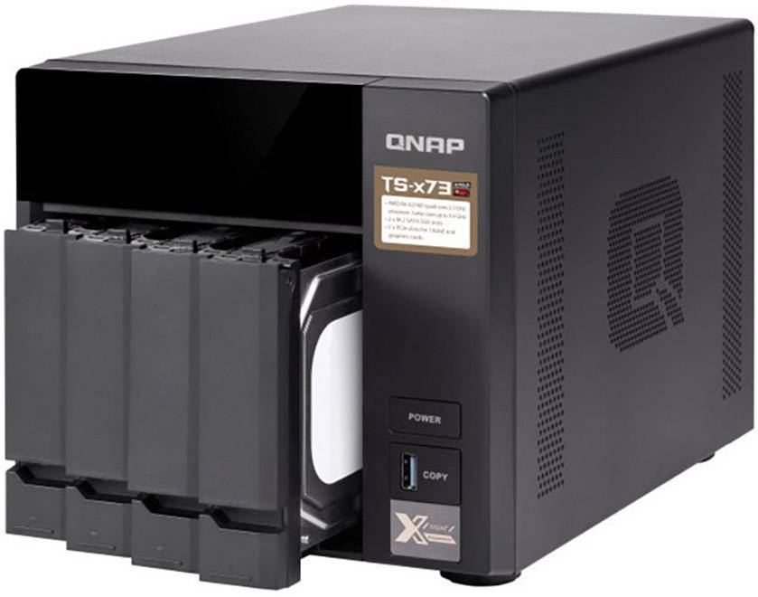 QNAP TS-473 NAS Server Casing 4 Bay 2x M2 Slot TS-473-4G | Conrad.com