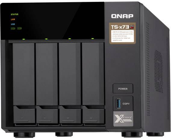 QNAP TS-473 NAS server casing 4 Bay 2x M2 slot TS-473-8G-1