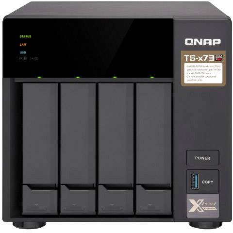 QNAP TS-473 NAS server casing 4 Bay 2x M2 slot TS-473-8G-0