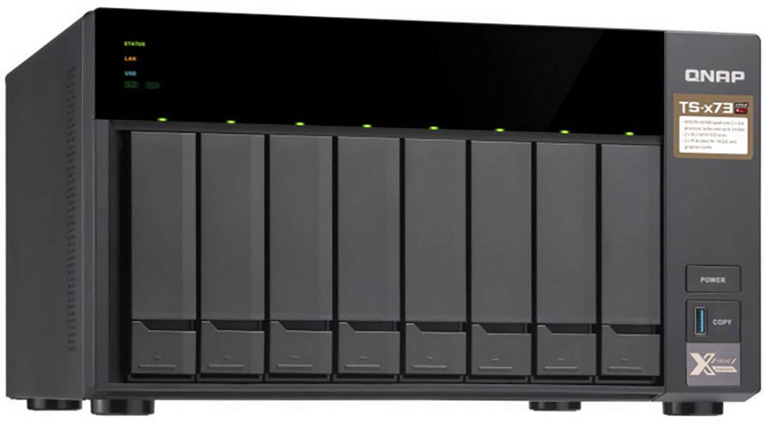 QNAP TS-873 NAS server casing 8 Bay 2x M2 slot TS-873-4G-1