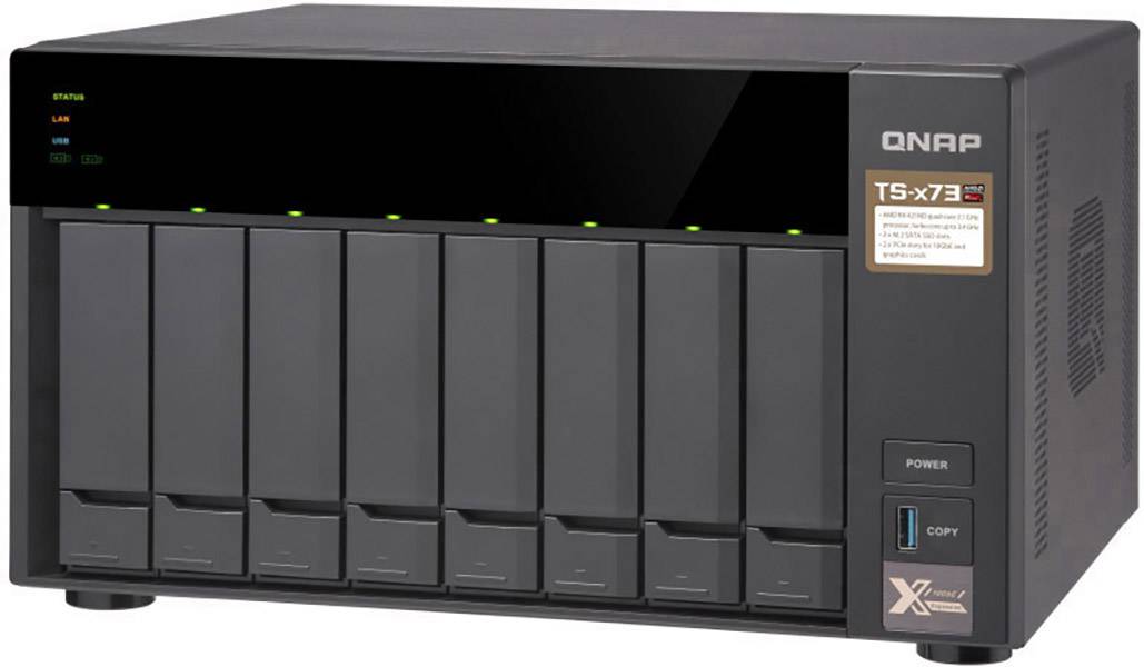 QNAP TS-873 NAS server casing 8 Bay 2x M2 slot TS-873-4G-3
