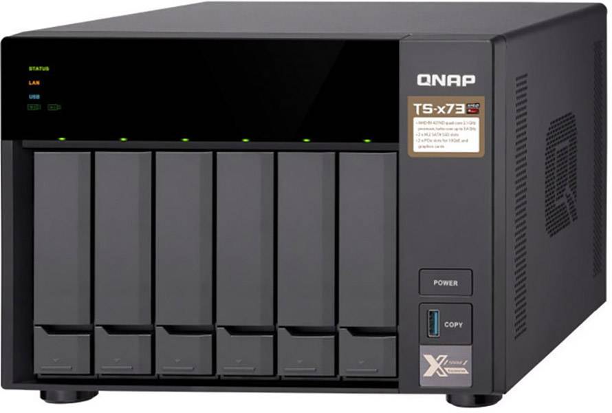 QNAP TS-673 NAS server casing 6 Bay 2x M2 slot TS-673-8G-2