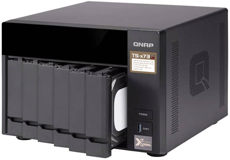 QNAP TS-673 NAS server casing 6 Bay 2x M2 slot TS-673-8G-4