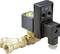 An electromagnetic brass valve with a digital timer for precise control of liquid or gas flows in pipework systems.
