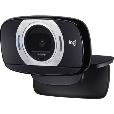Black webcam with silver ring around the lens, 'Logi' logo on the right side, supports HD 1080p resolution.