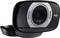 Black webcam with silver ring around the lens, 'HD 1080p' inscription, suitable for video calls or streaming.