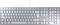 Silver, wired computer keyboard with white backlighting. German QWERTZ key layout and function keys along the top.