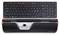 Keyboard with integrated ergonomic wrist rest. Designed to reduce wrist strain in office applications.