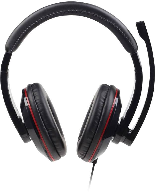 Gembird MHS-U-001 Over-ear headset Corded (1075100) Black Volume control, Microphone mute PC-1