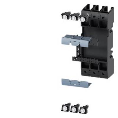 Electronic component in individual parts: a black housing with multiple connectors and mounting brackets.
