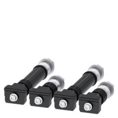 Four set screws with nuts, arranged in a row, are shown from left to right.