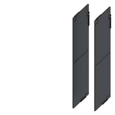 Two vertical, grey plates in a three-dimensional representation, positioned side by side.