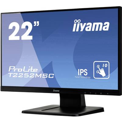 Iiyama ProLite T2252MSC Touchscreen EEC: F (A - G) 54.6 cm (21.5 inch) 1920 x 1080 p 16:9 7 ms VGA, HDMI™, DisplayPort I-1